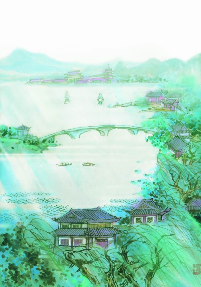 《饮湖上初晴后雨》课文图片