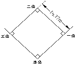 中学的垒球场的内场是一个边长为16.77m的正方形，在它的四个角分别设本垒和一、二、三垒，如图所示．一位击球员击球后，由本垒经一垒、二垒直跑到三垒．他运动的路程为______