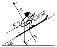 һλѩv0=20m/sĳٶֱ߳һΪ30ɽ£ӳ¿ʼʱ3.8sĩѩٶȱΪ㡣ѩ˵Ϊm=80kgѩܵǶ٣gȡ