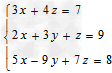ⷽ飺13x-4y=5x+3y=62x+y=5x+z=7y+2z=13-ѧ